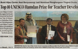 Bumi Hijau Center, Pengembang Metode Pendidikan & Aplikasi Pengukuran Komitmen Ramah Lingkungan (NKT HIJAU) Asal Banyuwangi Masuk The Top Ten UNESCO